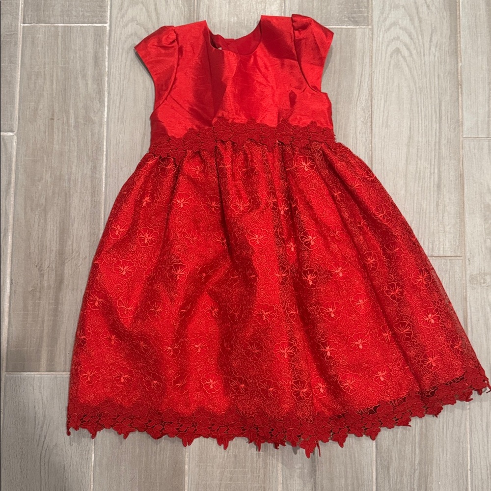 Laura Ashley Vibrant Red Girls Dress